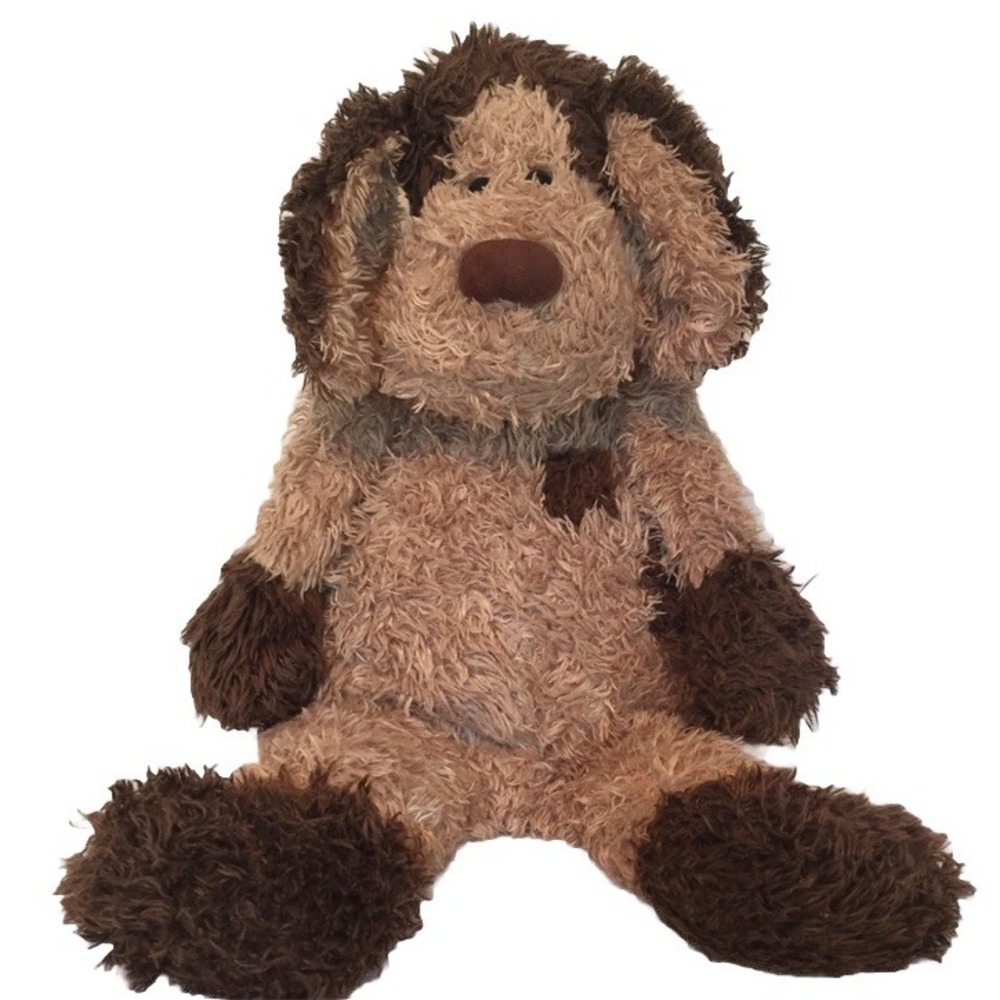Retired Jellycat Bunglie Dylan Dog 16" Puppy Floppy Brown Spots Long Ears Shaggy